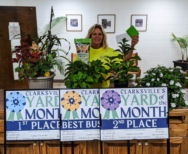 Awards for the Clarksville Yard of the Month Contest